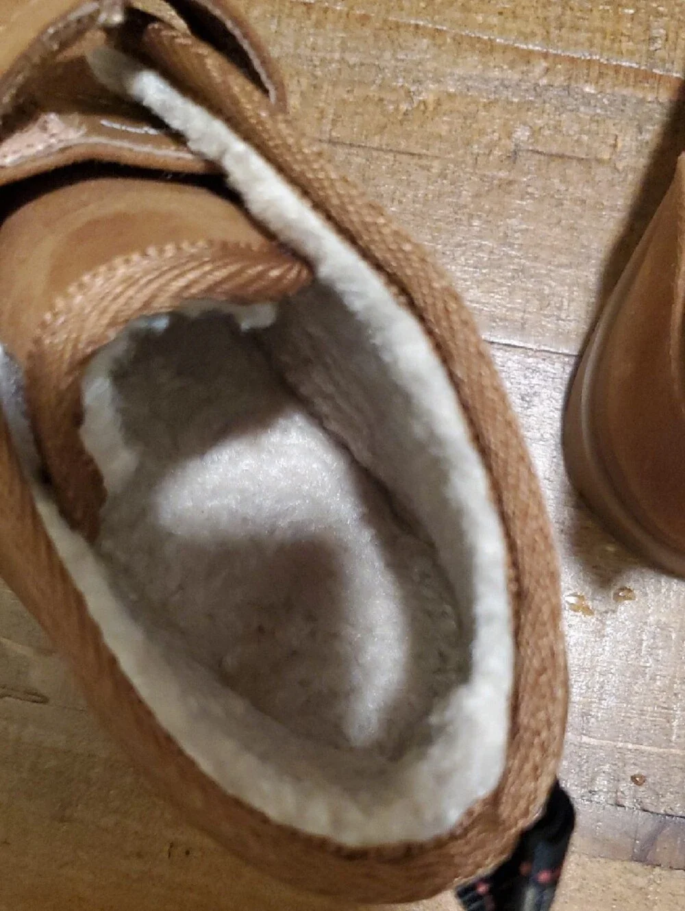 Cat & Jack Tan Suede Kids Winter Boots with Faux Fur